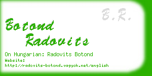 botond radovits business card